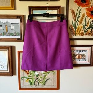 J. Crew Wool Magenta Mini Skirt 8